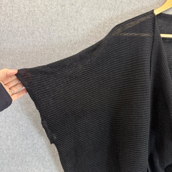 Lidira Womens Linen‎ Drape Front Sweater Topper Woven Short Sleeve One Size NWT - Picture 3 of 14